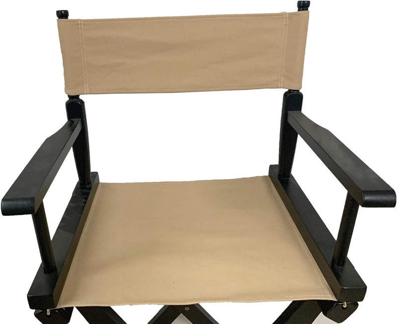 TBACW 1 Set (3pcs) 18''L X 15''W Directors Chair Canvas Replacement Director Chair Replacement Canvas with Round Fiberglass Stick for Directors Chairs Director Chair Covers Replacement Canva (Beige) - Image 4